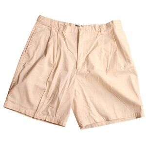 Club Room Mens White Pleated Shorts Size 36 100% Cotton